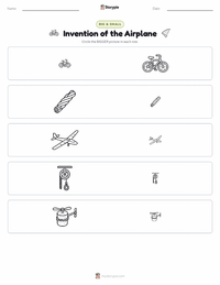 Invention of the Airplane printable worksheet preview