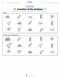 Invention of the Airplane printable worksheet preview