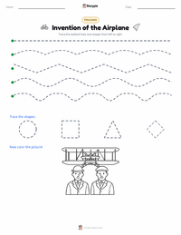 Invention of the Airplane printable worksheet preview