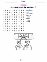 Invention of the Airplane printable worksheet preview