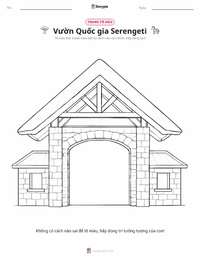 Trang tô màu Vườn quốc gia Serengeti cho trẻ em