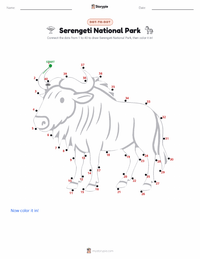 Serengeti National Park printable worksheet preview