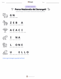 Anteprima della scheda stampabile di Parco Nazionale del Serengeti