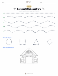 Serengeti National Park printable worksheet preview