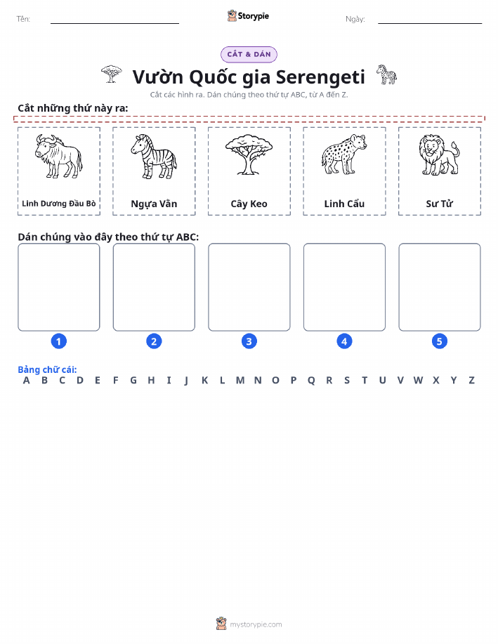Cắt & Dán Chữ Cái
