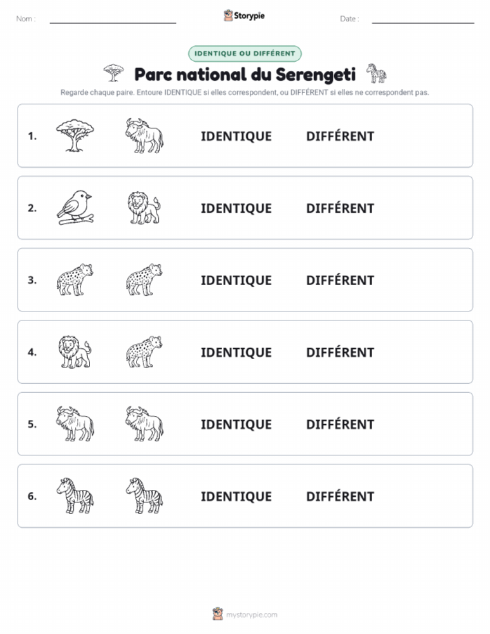 Identique ou Différent