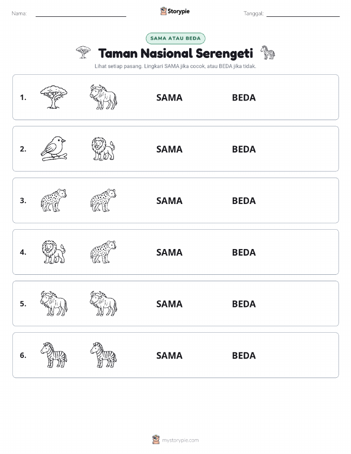 Sama atau Berbeda