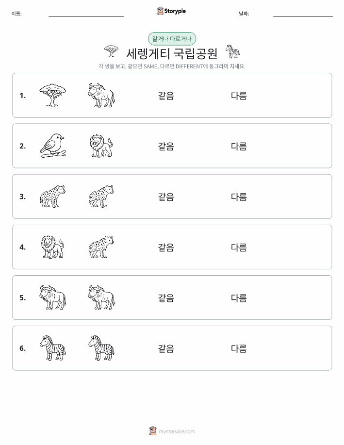 같은 것 또는 다른 것