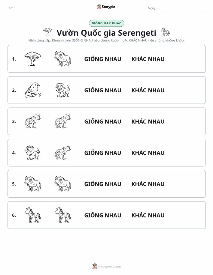 Giống Hay Khác