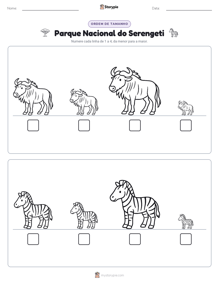 Ordem de Tamanho
