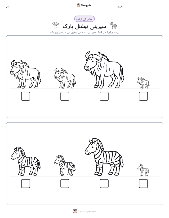 سائز کی ترتیب