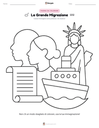 Pagina da colorare di La Grande Migrazione per bambini