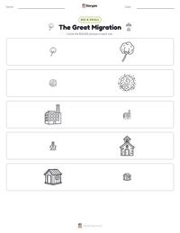 The Great Migration printable worksheet preview
