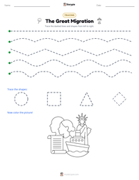 The Great Migration printable worksheet preview