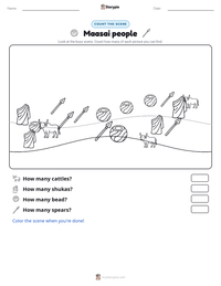 Maasai people printable worksheet preview
