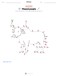 Maasai people printable worksheet preview