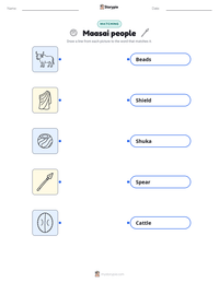 Maasai people printable worksheet preview