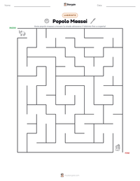 Anteprima della scheda stampabile di Popolo Maasai