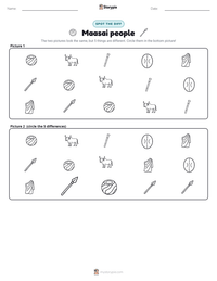 Maasai people printable worksheet preview