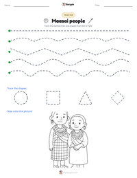 Maasai people printable worksheet preview
