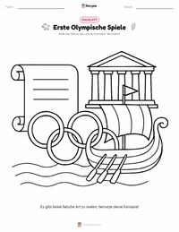 Erste Olympische Spiele Malvorlage für Kinder