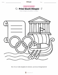 Anteprima della scheda stampabile di Primi Giochi Olimpici