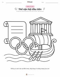 Trang tô màu Thế vận hội Olympic đầu tiên cho trẻ em