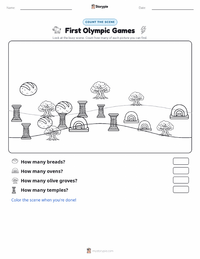 First Olympic Games printable worksheet preview
