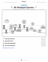 İlk Olimpiyat Oyunları yazdırılabilir çalışma sayfası önizlemesi