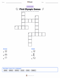 First Olympic Games printable worksheet preview