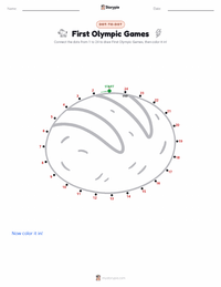 First Olympic Games printable worksheet preview