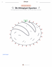 İlk Olimpiyat Oyunları yazdırılabilir çalışma sayfası önizlemesi