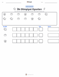 İlk Olimpiyat Oyunları yazdırılabilir çalışma sayfası önizlemesi