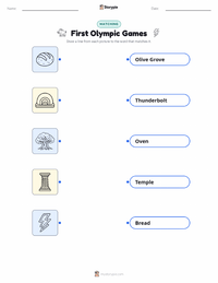 First Olympic Games printable worksheet preview
