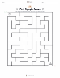 First Olympic Games printable worksheet preview