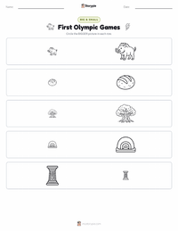 First Olympic Games printable worksheet preview