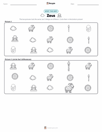 Zeus printable worksheet preview