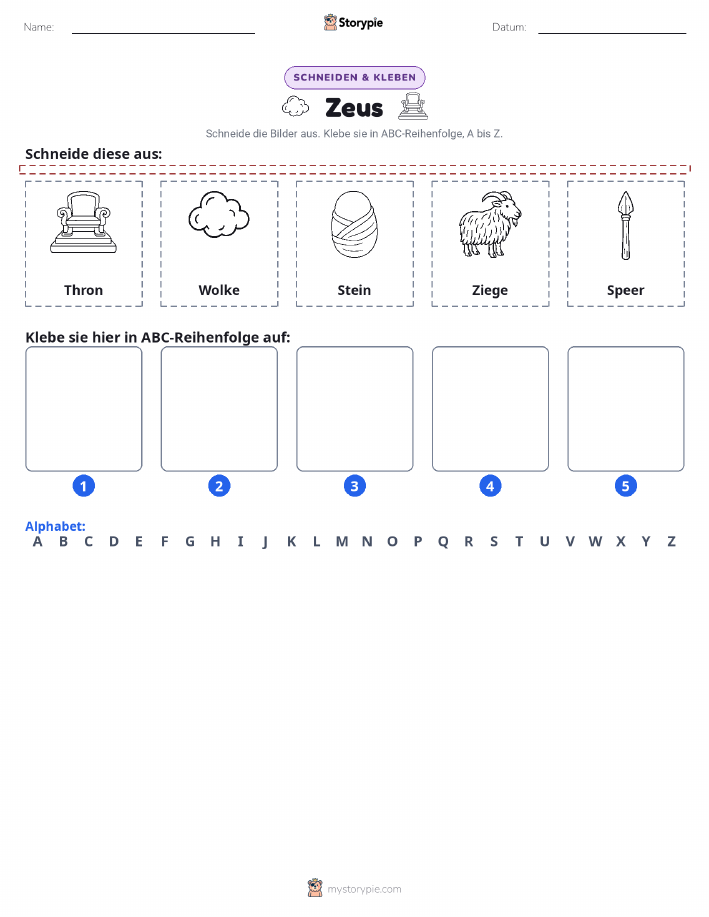 Schneiden & Einfügen Alphabet