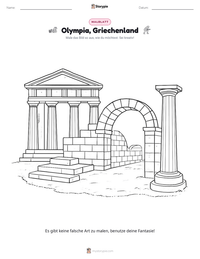 Olympia, Griechenland druckbare Arbeitsblatt Vorschau