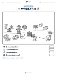 Aperçu de la feuille de travail imprimable Olympie, Grèce