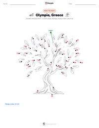 Olympia, Greece printable worksheet preview