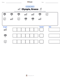 Olympia, Greece printable worksheet preview
