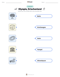 Olympia, Griechenland druckbare Arbeitsblatt Vorschau