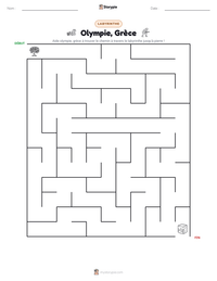 Aperçu de la feuille de travail imprimable Olympie, Grèce