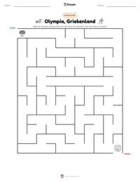 Olympia, Griekenland afdrukbare werkblad voorbeeld