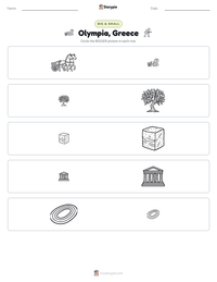 Olympia, Greece printable worksheet preview