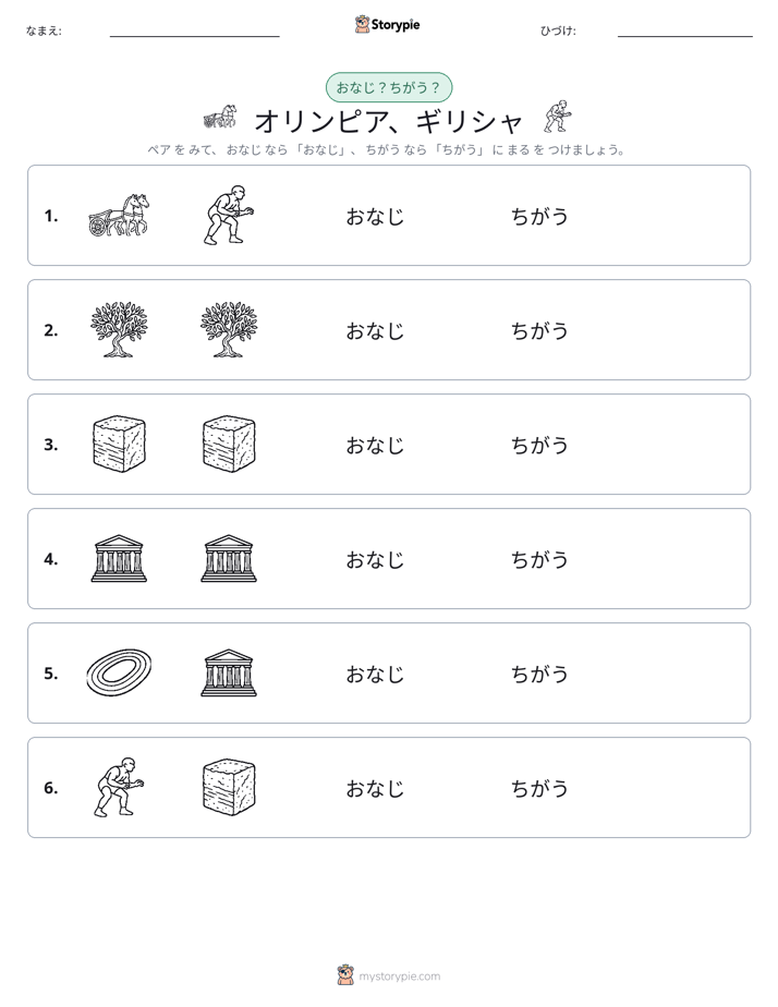 同じか違うか