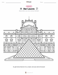 Der Louvre druckbare Arbeitsblatt Vorschau