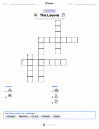 The Louvre printable worksheet preview