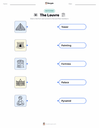 The Louvre printable worksheet for kids